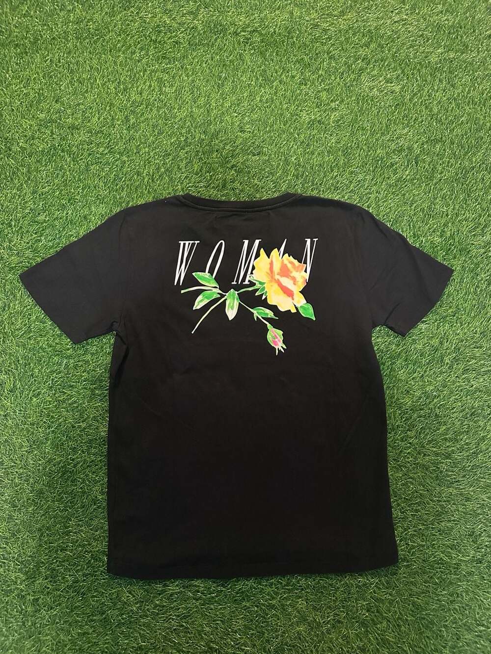 Off-White Rose Print Short Sleeve T-Shirt - Picture 2 of 8